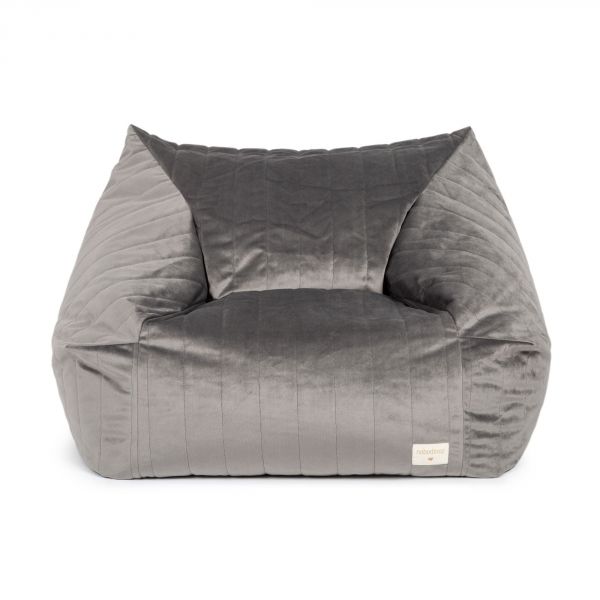 Pouf/Fauteuil enfant Chelsea Velvet Slate Grey