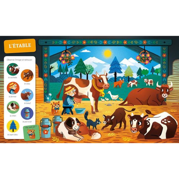Livre enfant Collection Cherche et trouve - A la ferme