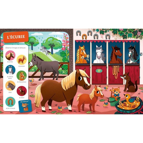 Livre enfant Collection Cherche et trouve - A la ferme