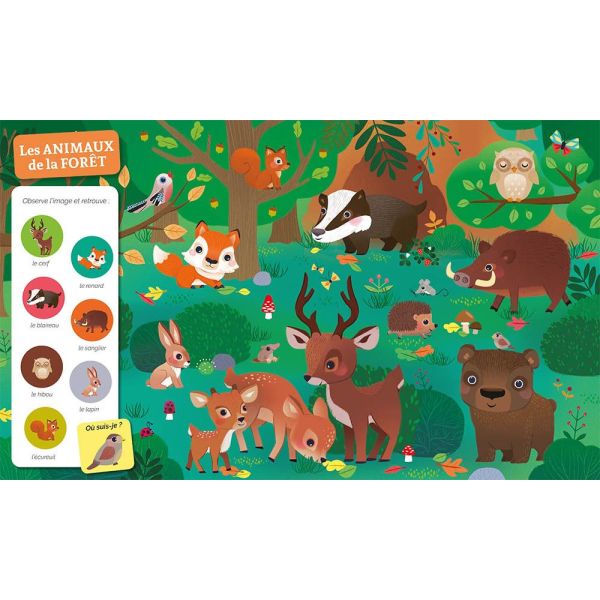 Livre enfant Collection Cherche et trouve - Chez les animaux