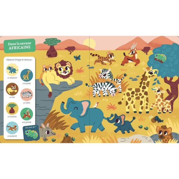 Livre enfant Collection Cherche et trouve - La jungle et la savane