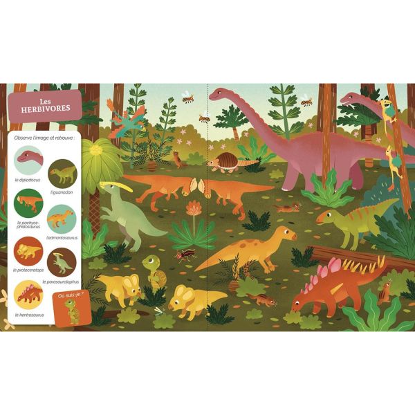 Livre enfant Collection Cherche et trouve - Les dinosaures
