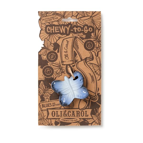 Anneau de dentition Jouet de bain Chewy-to-Go Blues le papillon