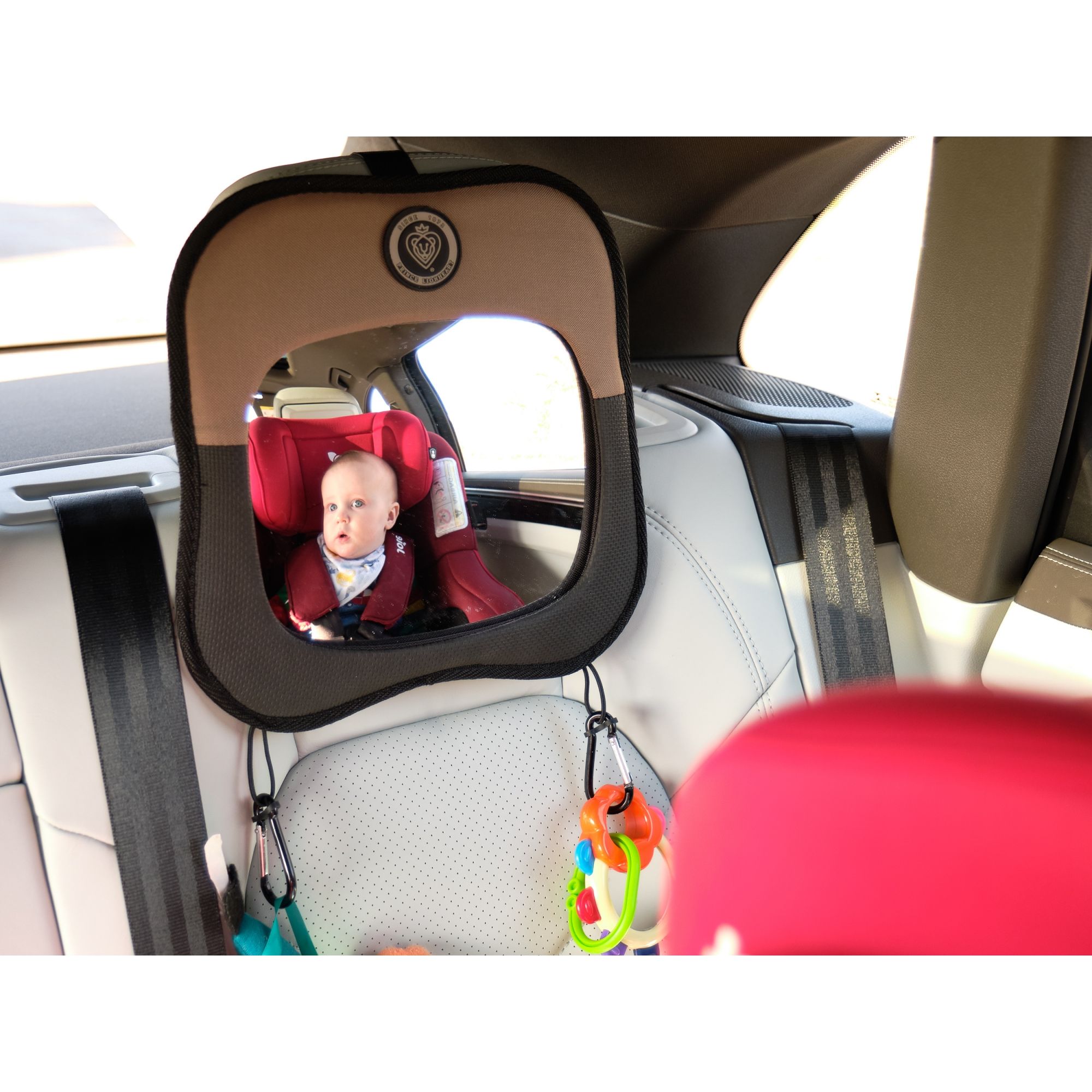 Rétroviseur Bébé Voiture - Miroir Incassable 17x12 Cm, Sangle Réglable - Pour Siège Auto Arrière - Surveillance Sans Se Retourner