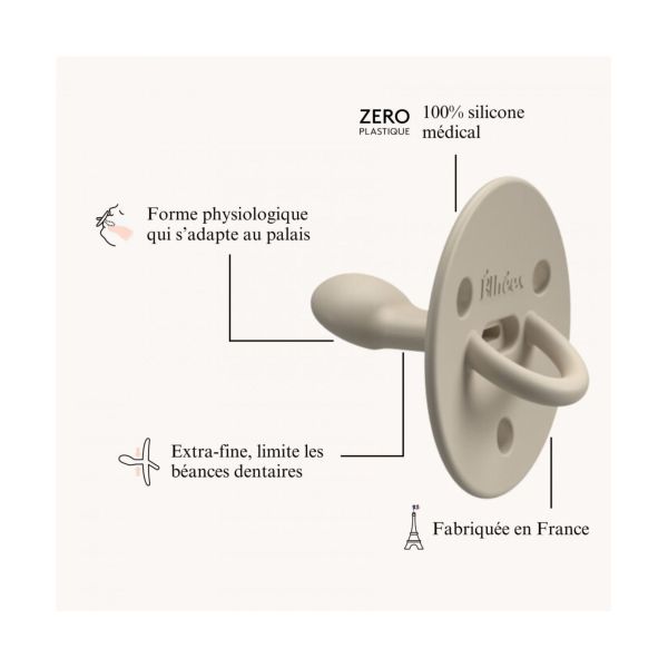Sucette physiologique Choochoo extra-fine, 6-12 mois, Lila