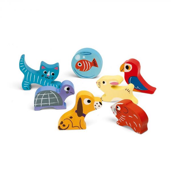 Puzzle en bois Chunky Animaux domestiques 7 pièces