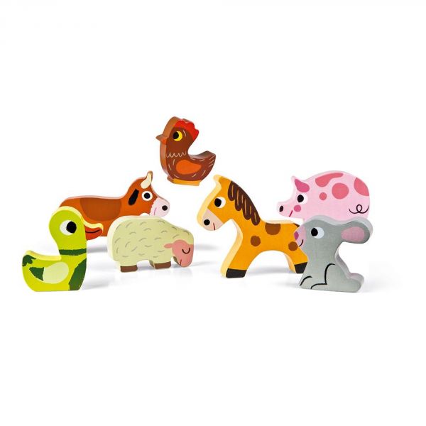 Puzzle en bois Chunky Animaux de la ferme 7 pièces