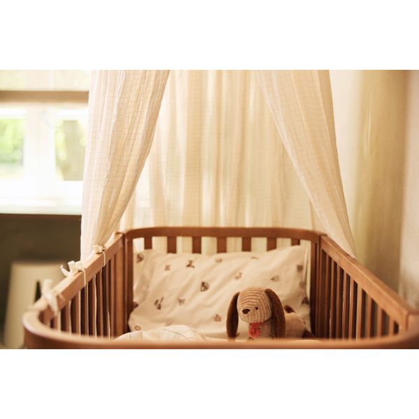 Ciel de lit Vintage 245 cm Cosy Check Sand