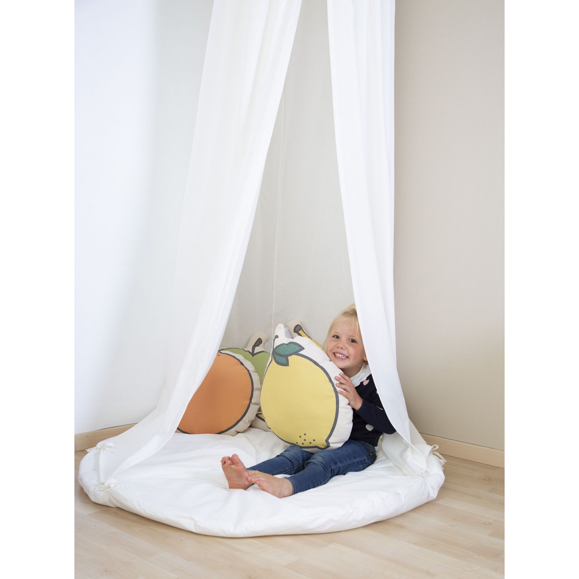 Childhome Ciel De Lit Avec Tapis De Jeu Ecru 230 Cm Made In Bebe