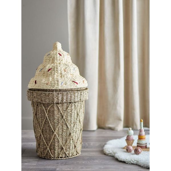 Panier de rangement jacinthe d'eau avec couvercle - Cillie