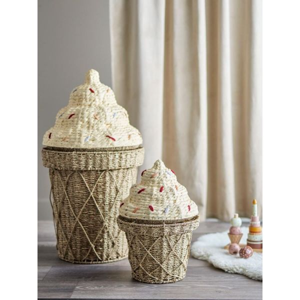 Panier de rangement jacinthe d'eau avec couvercle - Cillie