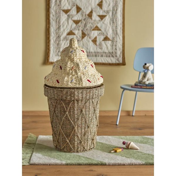 Panier de rangement jacinthe d'eau avec couvercle - Cillie