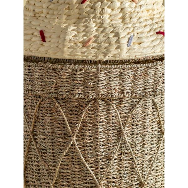 Panier de rangement jacinthe d'eau avec couvercle - Cillie