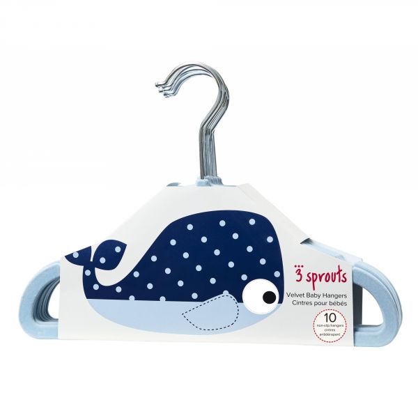 Lot de 10 cintres enfant Baleine