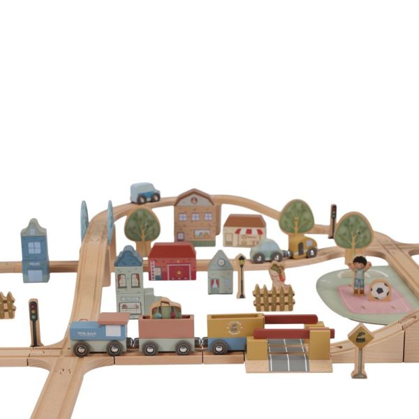 Circuit de train XXL en bois FSC