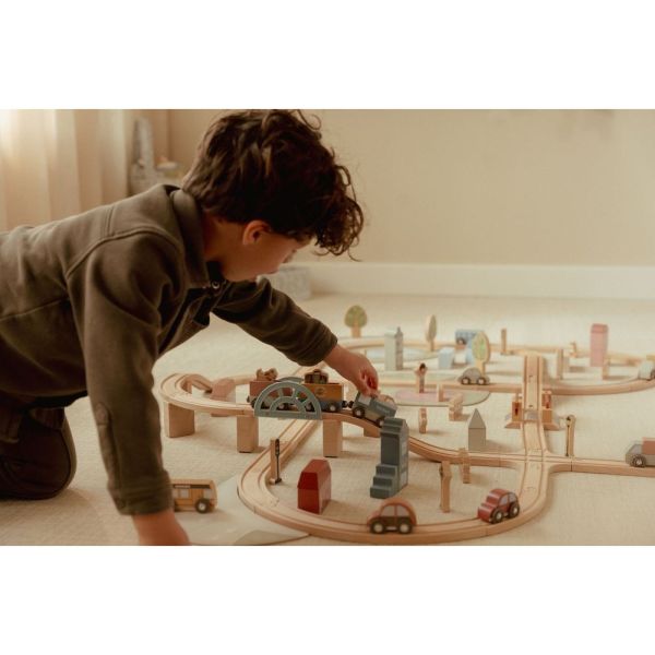 Circuit de train XXL en bois FSC