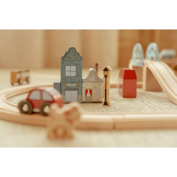 Circuit de train XXL en bois FSC