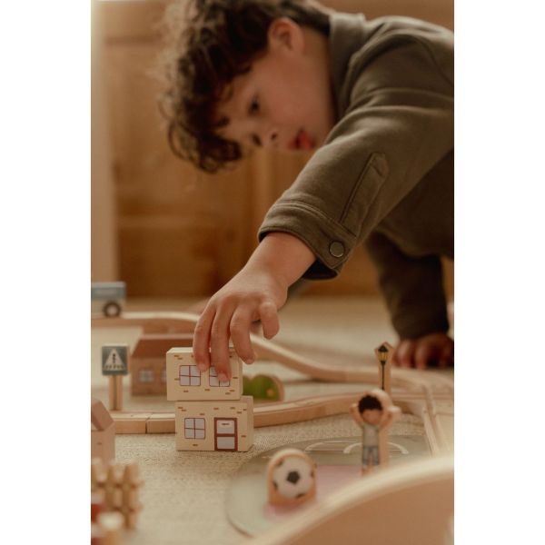 Circuit de train XXL en bois FSC