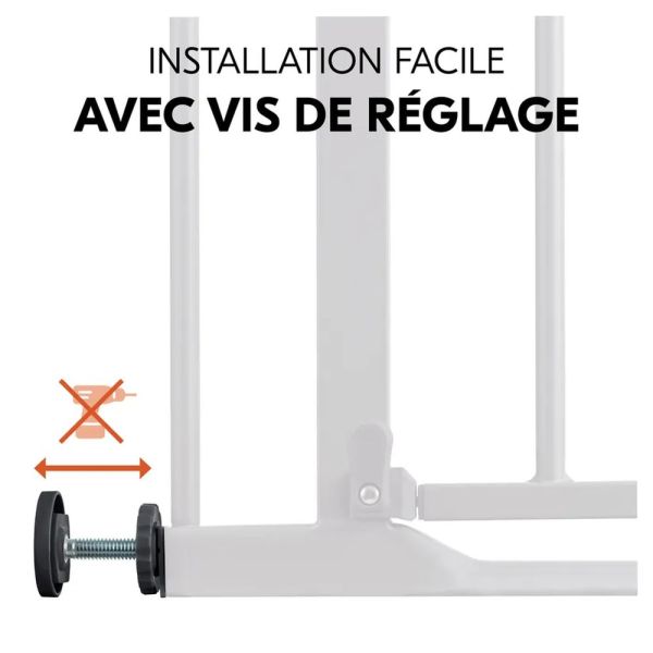 Barrière de sécurité Clear Step autoclose grise (L75-80cm)