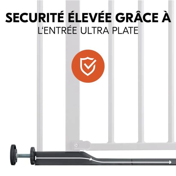 Barrière de sécurité Clear Step autoclose grise (L75-80cm)