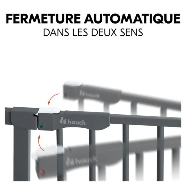Barrière de sécurité Clear Step autoclose grise (L75-80cm)