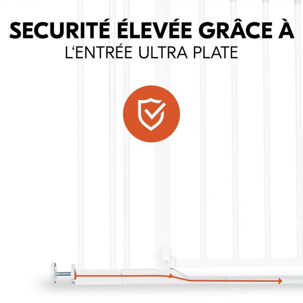 Barrière d'escalier Clear Step Autoclose 2 avec extention +9 cm White
