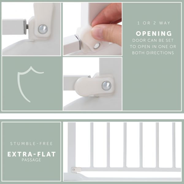 Barrière de sécurité Clear Step Gate blanche