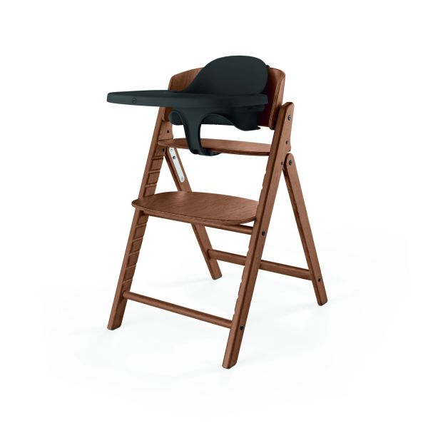 Chaise haute pliante évolutive Click & Fold 3-en-1 All Natural Dark