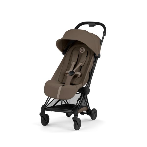 Poussette compacte voyage Coya 2 Confort châssis Matt Black Coconut Brown