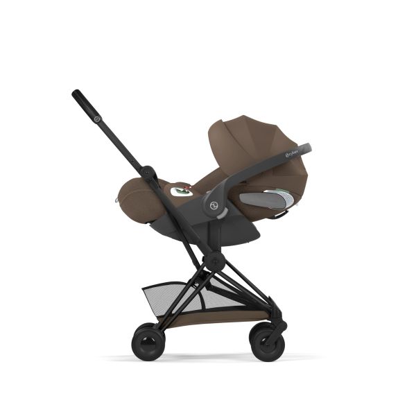 Poussette compacte voyage Coya 2 Confort châssis Matt Black Coconut Brown