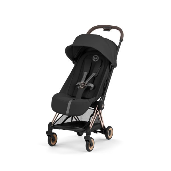 Poussette compacte voyage Coya 2 Confort châssis Rosegold Sepia Black