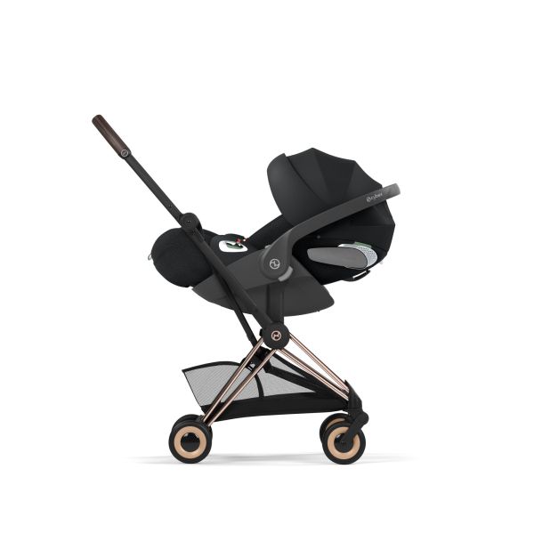 Poussette compacte voyage Coya 2 Confort châssis Rosegold Sepia Black