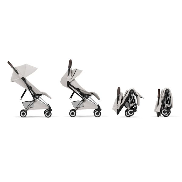 Poussette compacte voyage Coya 2 Style châssis Chrome City Grey