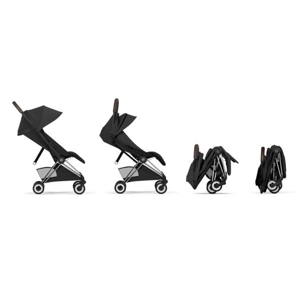 Poussette compacte voyage Coya 2 Style châssis Chrome Sepia Black