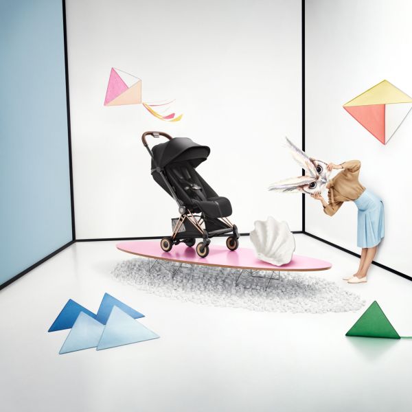 Poussette compacte voyage Coya 2 Style châssis Matt Black Sepia Black