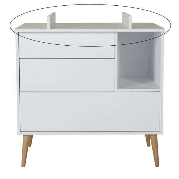Plan à langer pour commode Cocoon Ice White
