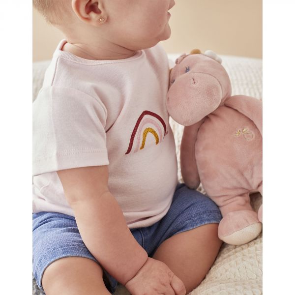 Ensemble short et tee-shirt rose - 1 mois
