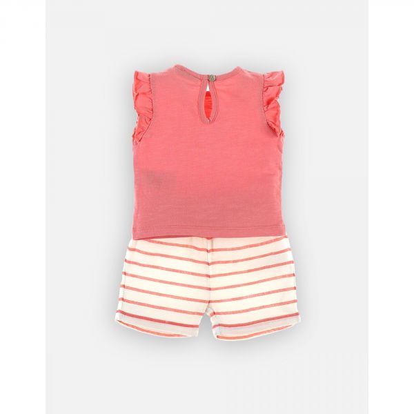 Cocon set t-shirt et short rose 6 mois