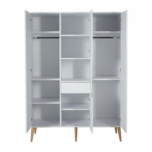 Armoire 4 portes 1 niche Cocoon Ice White