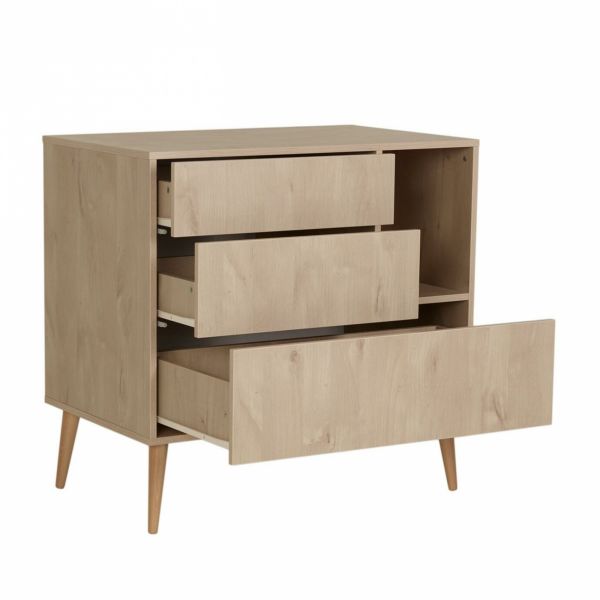 Commode 3 tiroirs 1 niche Cocoon Natural Oak