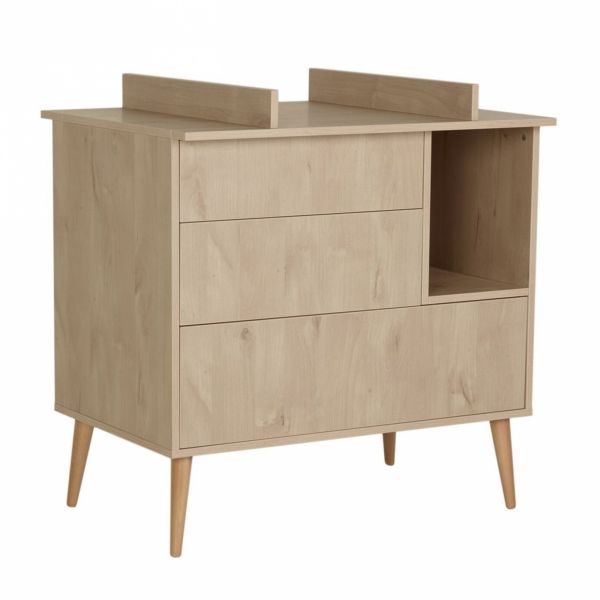 Commode 3 tiroirs 1 niche Cocoon Natural Oak