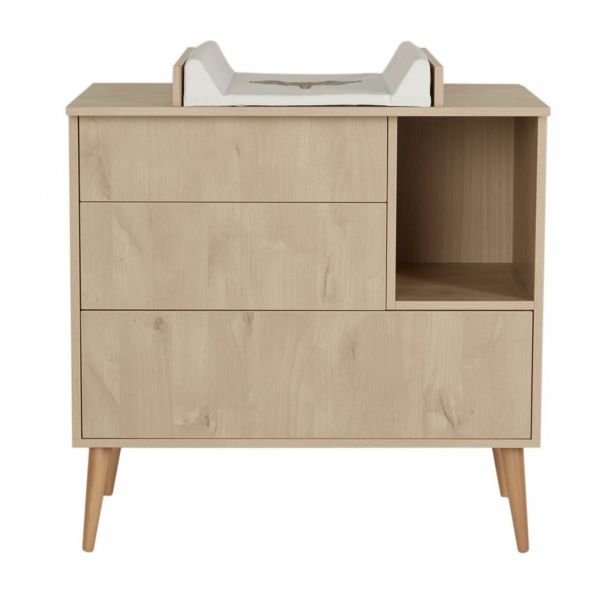 Commode 3 tiroirs 1 niche Cocoon Natural Oak