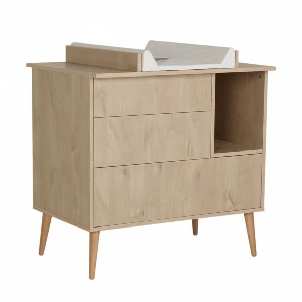 Commode 3 tiroirs 1 niche Cocoon Natural Oak