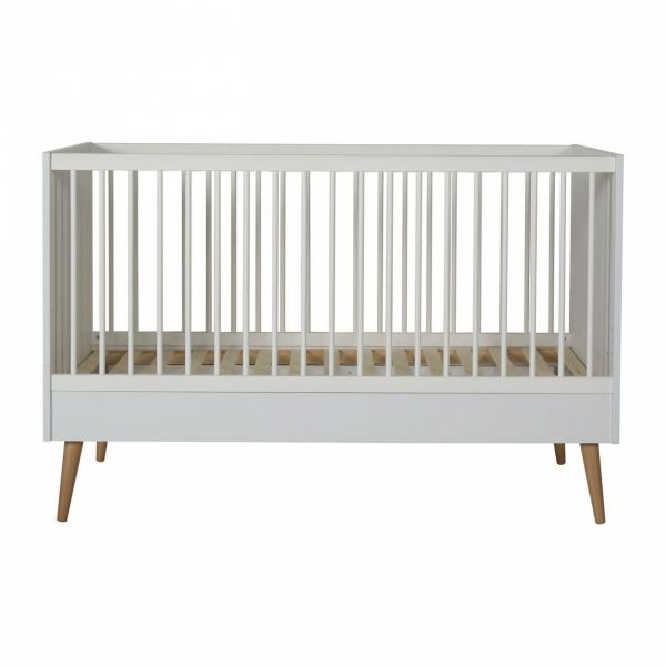 Lit bébé 70x140 cm évolutif en lit enfant Cocoon Ice White