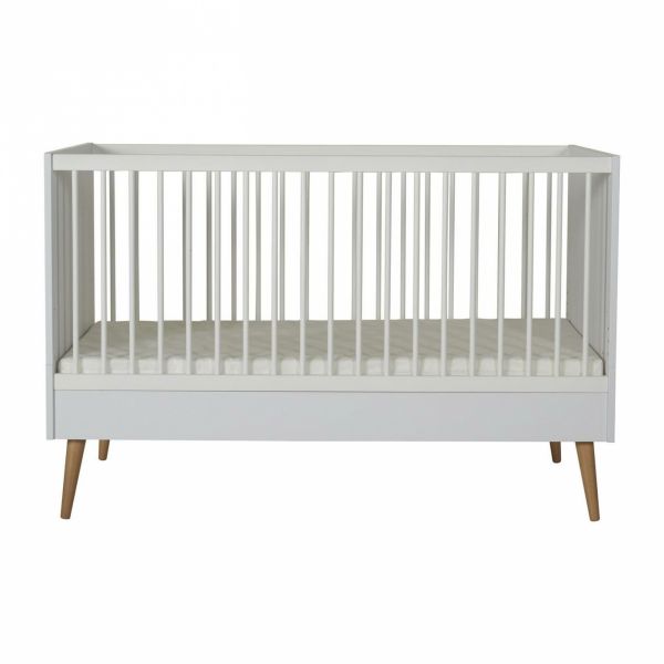 Lit bébé 70x140 cm évolutif en lit enfant Cocoon Ice White