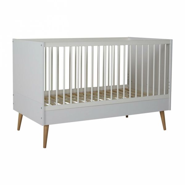 Lit bébé 70x140 cm évolutif en lit enfant Cocoon Ice White