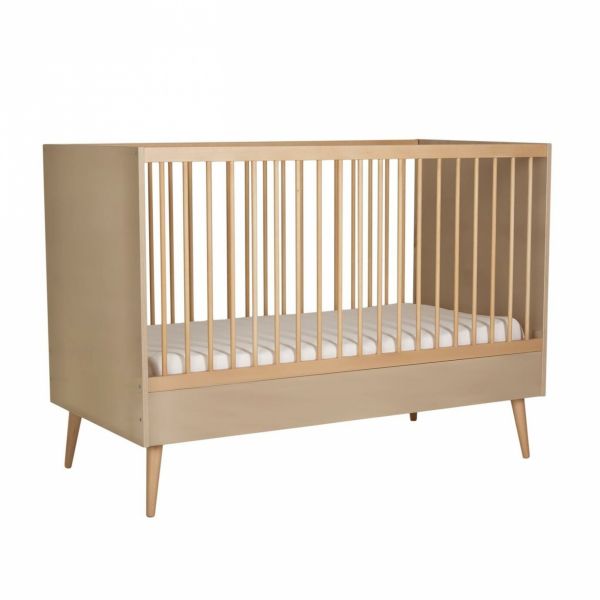 Lit bébé 70x140 cm évolutif en lit enfant Cocoon Latte