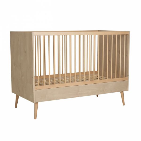 Lit bébé 70x140 cm évolutif en lit enfant Cocoon Natural Oak