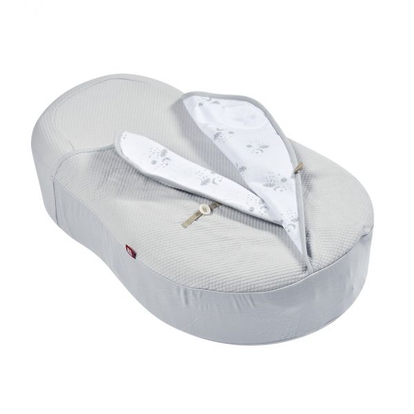Couverture Cocoonacover ouatinée fleur de coton Gris