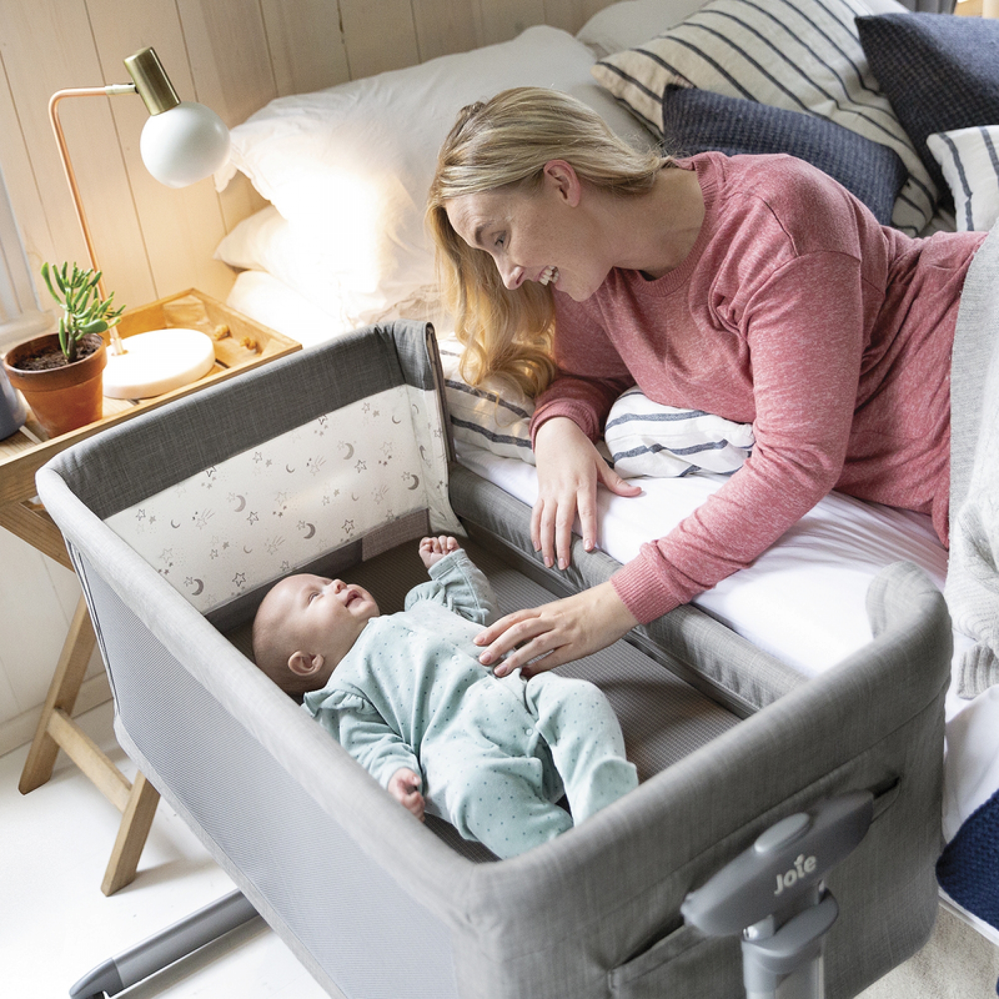 Lit bébé cododo avec Matelas,Fenêtre en Filet,Simple à Installer